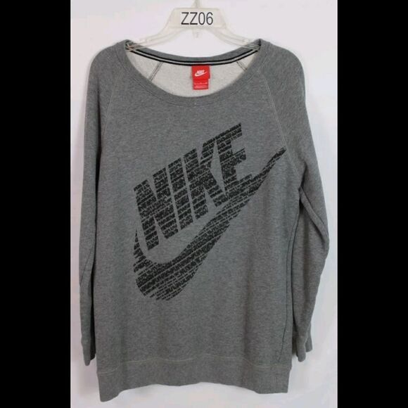 NIKE GRAY THERE IS NO FINISH LINE SWEATSHIRT SIZE SMALL SCOOPNECK - Picture 1 of 6